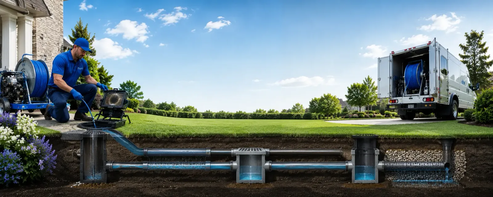 Outdoor drain cleaning information for Walnut Grove, CA